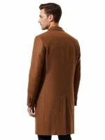 Button closure wool coat