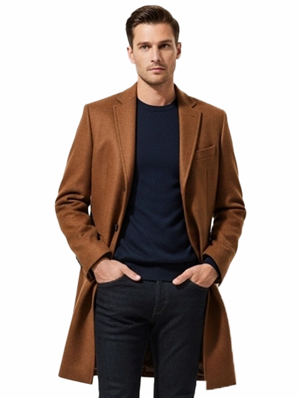 Camel Crest Wool Coat