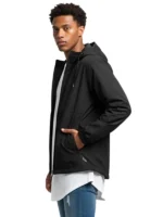 Hooded jacket with pockets