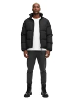 Lightweight black puffer jacket