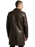 Premium leather trench coat