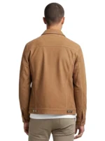 Timeless brown suede leather jacket