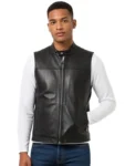 Urban Edge Rider Black Leather Vest