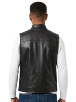 genuine leather biker vest