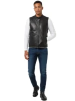 real leather vest for men