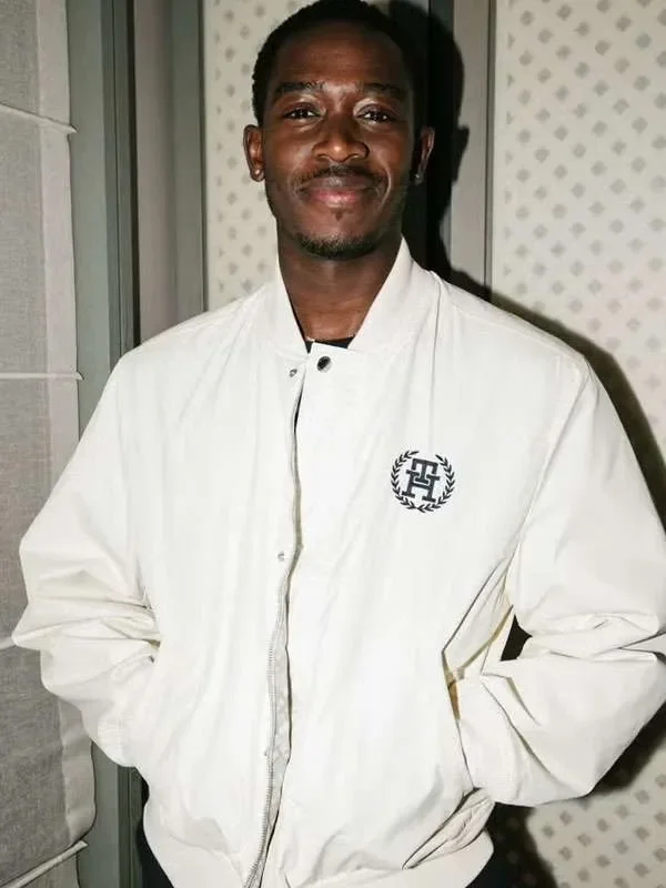 Damson Idris F1 White Jacket