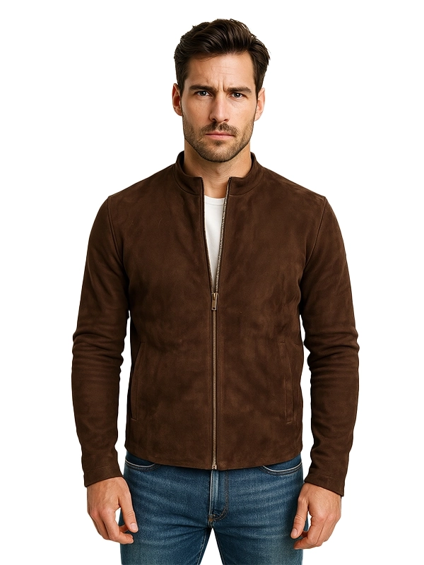 Fernando Quilted Suede Biker Jacket
