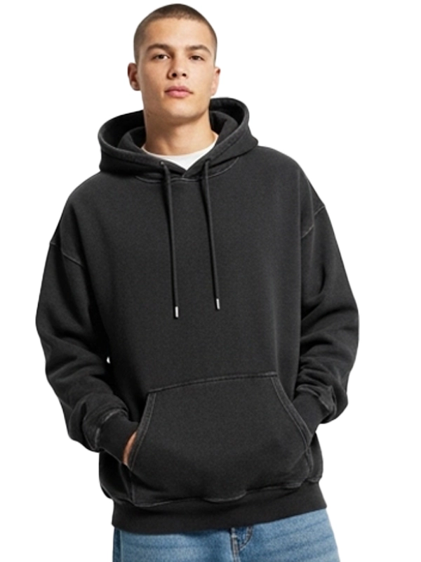 FrostFlex Charcoal Black Fleece Hoodie