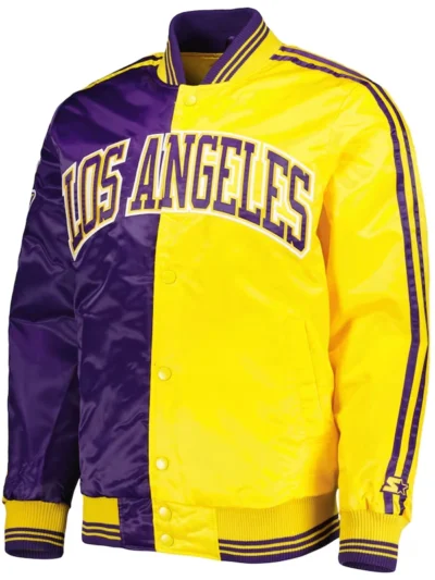 Los Angeles Lakers Starter Fast Break Satin Full-Snap Jacket