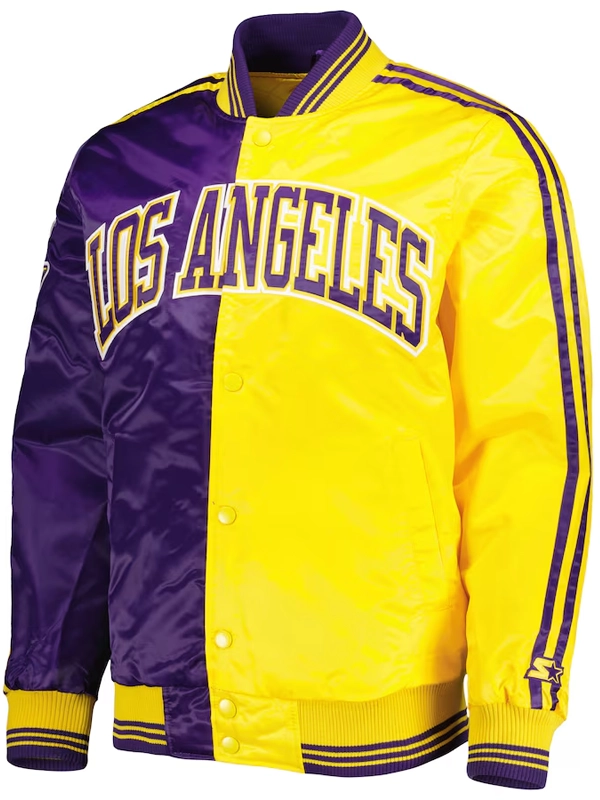 Los Angeles Lakers Starter Fast Break Satin Full-Snap Jacket
