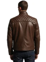 Men's Brown Leather Commander Jacket