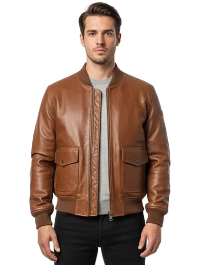 Ridescape Brown Leather Motorcycle Jacket