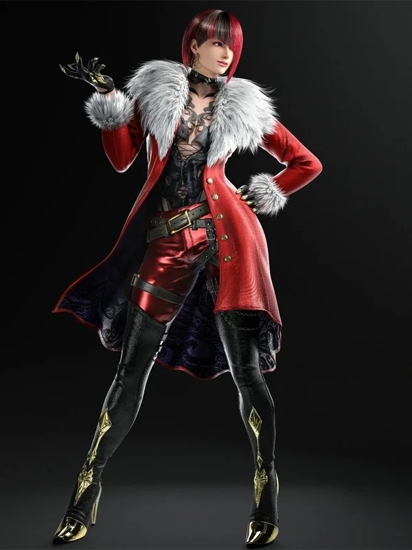 Tekken 8 Anna Williams Red Leather Coat