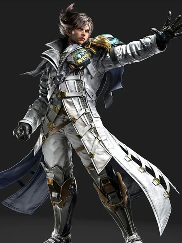 Tekken 8 Lars Alexandersson White Leather Coat