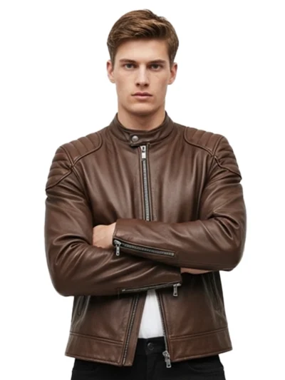 Titan Brown Leather Jacket