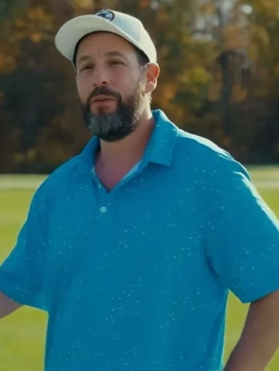 Adam Sandler Happy Gilmore 2 Blue Polo Shirt