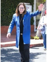 Celebrity inspired blue overcoat