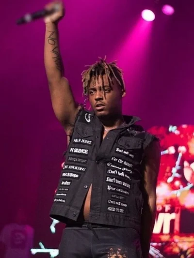 Juice WRLD Denim Patch Black Vest