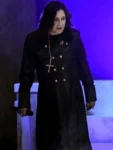 Ozzy Osbourne Black Leather Trench Coat – Classic Rock Style
