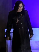 Ozzy Osbourne Black Leather Trench Coat