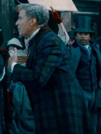 Will Ferrell Spirited Plaid Coat