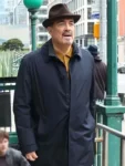 David Zayas Dexter Resurrection Blue Cotton Coat | Angel Batista Outfit