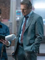 Liam Neeson grey blazer
