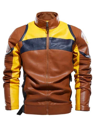 Men's Brown Biker Leather Jacket