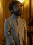 Peter Dinklage Dexter Resurrection Beige Wool Coat with Erect Collar