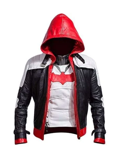 Red Hood Arkham Knight Leather Jacket