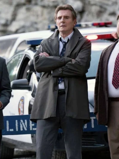 The Naked Gun Liam Neeson Grey Coat