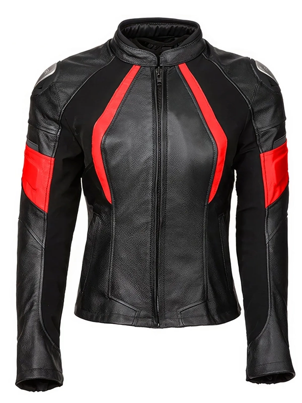 Women’s Black Cowhide Leather Biker Jacket