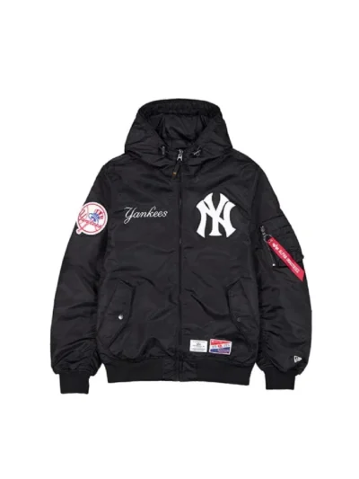 Yankees x Alpha Industries x New Era Hooded Bomber Jacket