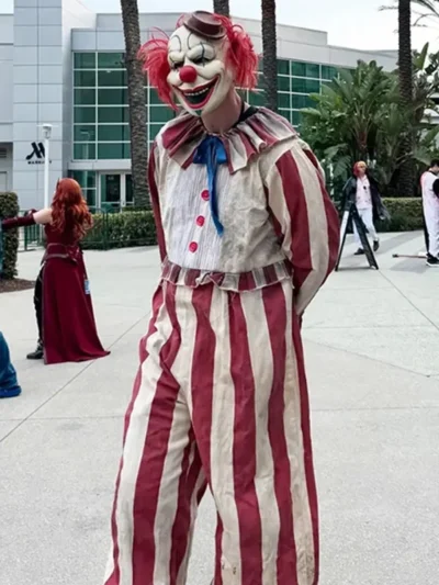 clown in a cornfield jumpsuit